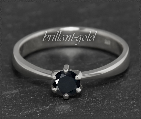 Diamant Ring aus 585 Weißgold, 0,34ct Brillant